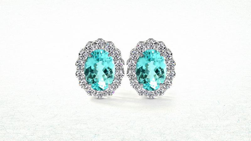 paraiba tourmaline earrings for her 