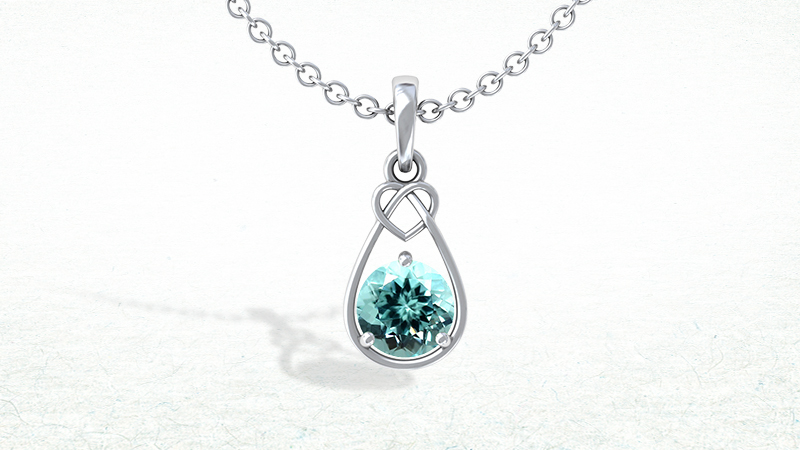 paraiba tourmaline pendant for her 