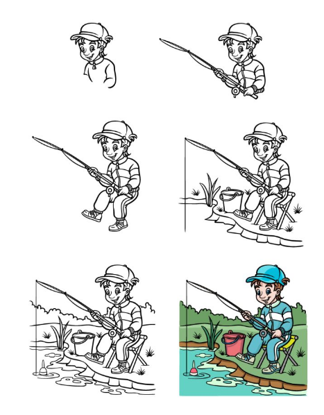 How to Draw Fishing